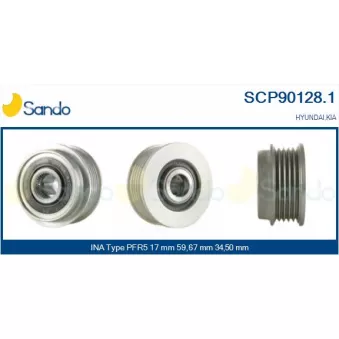 Poulie, alternateur SANDO SCP90128.1