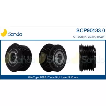 Poulie, alternateur SANDO SCP90133.0