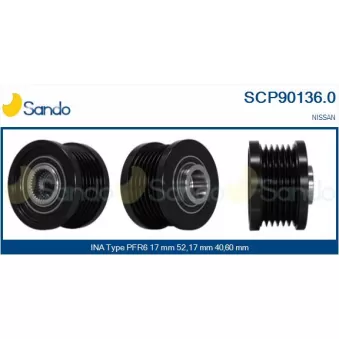 Poulie, alternateur SANDO SCP90136.0