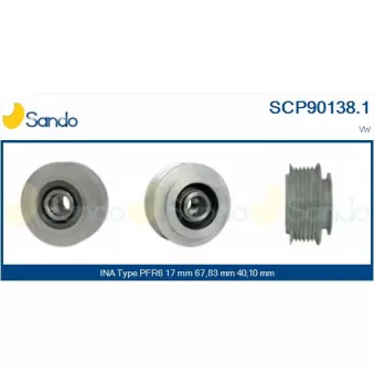 Poulie, alternateur SANDO SCP90138.1