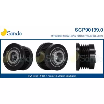 Poulie, alternateur SANDO SCP90139.0