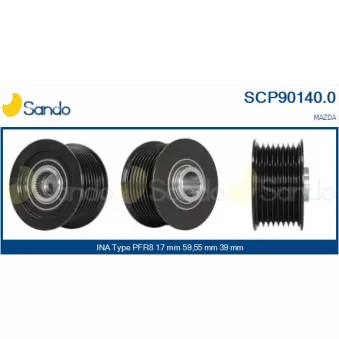 Poulie, alternateur SANDO SCP90140.0