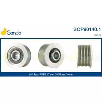 Poulie, alternateur SANDO SCP90140.1