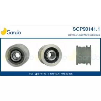 Poulie, alternateur SANDO SCP90141.1
