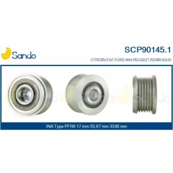 Poulie, alternateur SANDO SCP90145.1