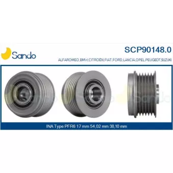 Poulie, alternateur SANDO SCP90148.0