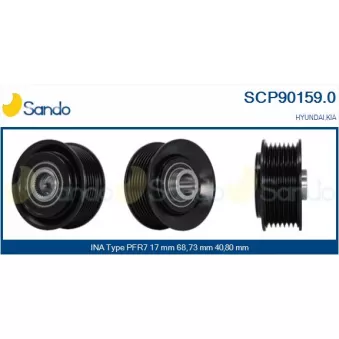 Poulie, alternateur SANDO SCP90159.0