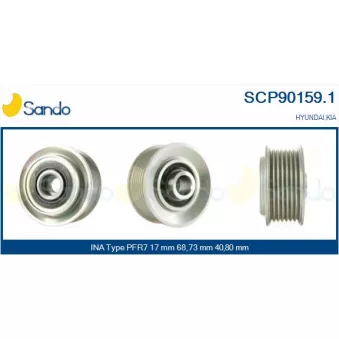 Poulie, alternateur SANDO SCP90159.1