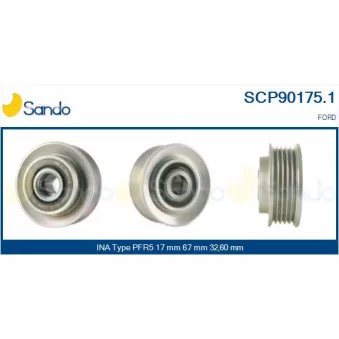 Poulie, alternateur SANDO SCP90175.1