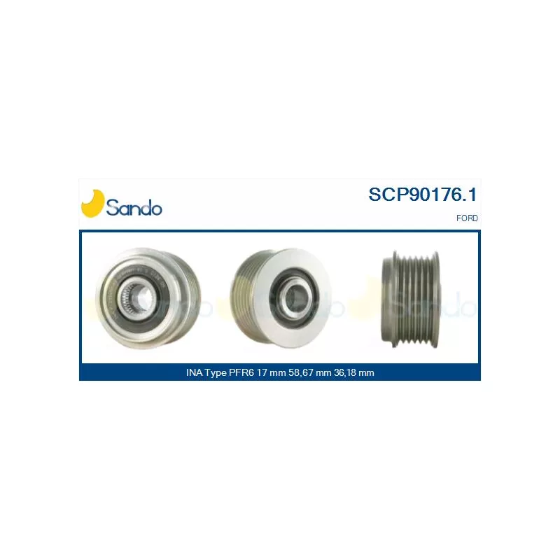 Poulie, alternateur SANDO SCP90176.1