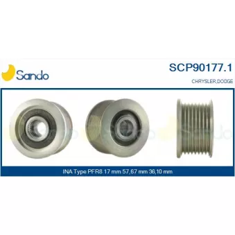 Poulie, alternateur SANDO SCP90177.1