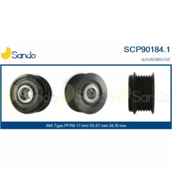 Poulie, alternateur SANDO SCP90184.1