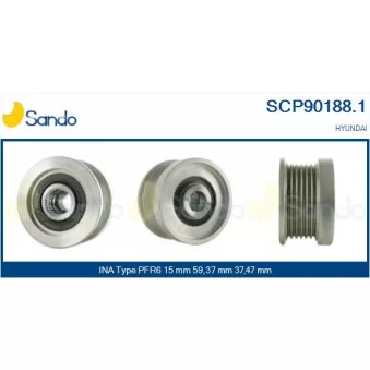 Poulie, alternateur SANDO SCP90188.1