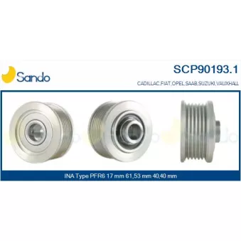 Poulie, alternateur SANDO SCP90193.1
