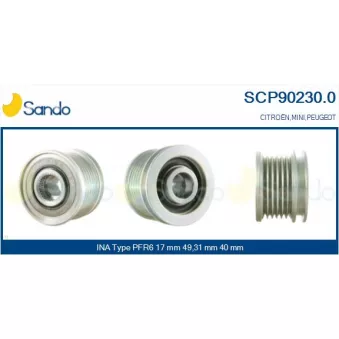 Poulie, alternateur SANDO SCP90230.0