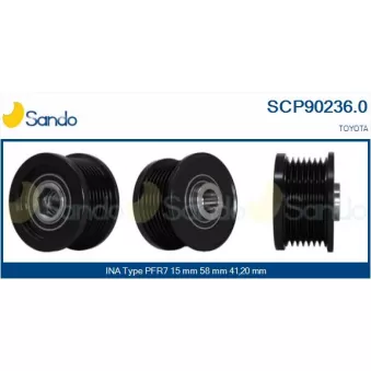 Poulie, alternateur SANDO SCP90236.0