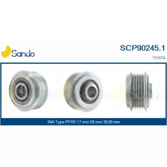 Poulie, alternateur SANDO SCP90245.1