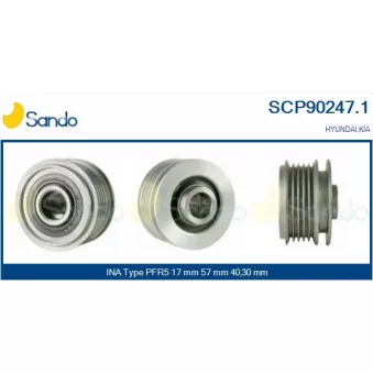 Poulie, alternateur SANDO SCP90247.1