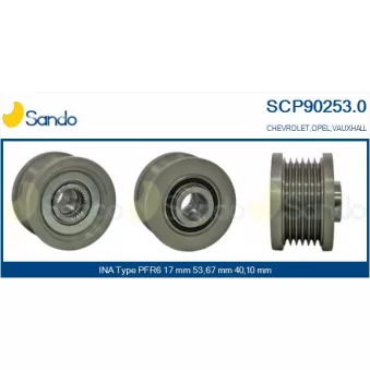 Poulie, alternateur SANDO SCP90253.0