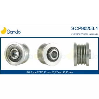 Poulie, alternateur SANDO SCP90253.1