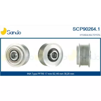 Poulie, alternateur SANDO SCP90264.1