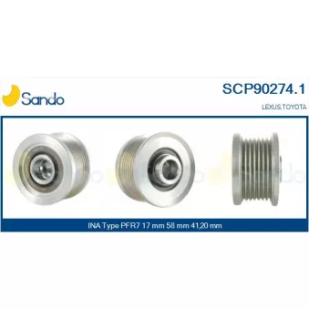 Poulie, alternateur SANDO SCP90274.1