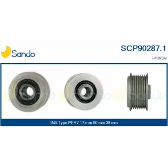 Poulie, alternateur SANDO SCP90287.1