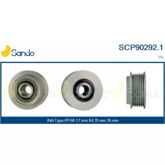 Poulie, alternateur SANDO SCP90292.1