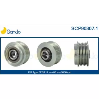 Poulie, alternateur SANDO SCP90307.1