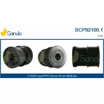 Poulie, alternateur SANDO SCP92100.1