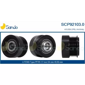 Poulie, alternateur SANDO SCP92103.0