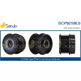 Poulie, alternateur SANDO SCP92106.0