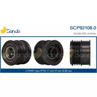 Poulie, alternateur SANDO SCP92108.0