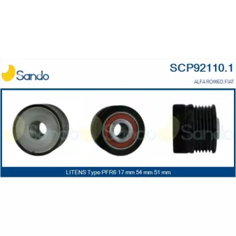 Poulie, alternateur SANDO SCP92110.1