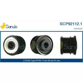 Poulie, alternateur SANDO SCP92112.1