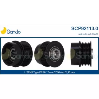 Poulie, alternateur SANDO SCP92113.0