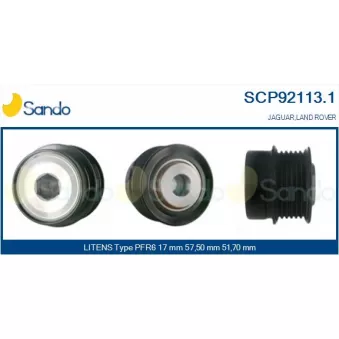 Poulie, alternateur SANDO SCP92113.1