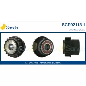 Poulie, alternateur SANDO SCP92115.1