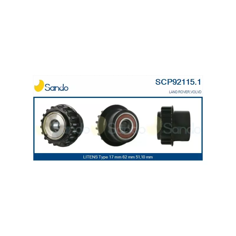 Poulie, alternateur SANDO SCP92115.1