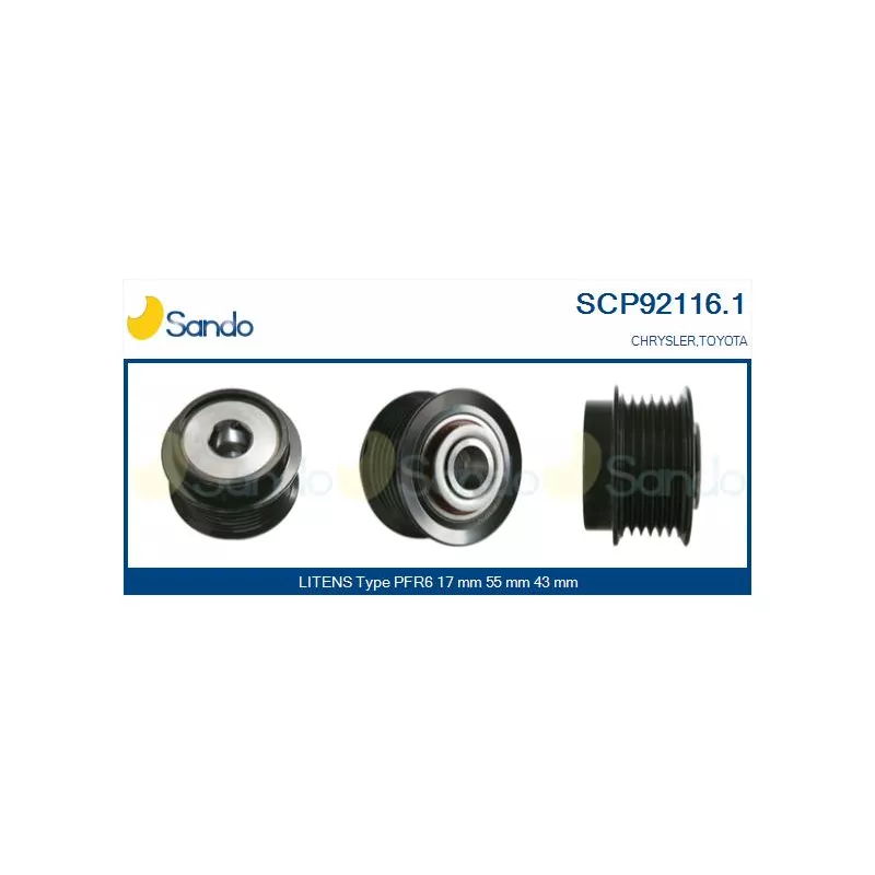 Poulie, alternateur SANDO SCP92116.1