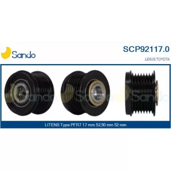 Poulie, alternateur SANDO SCP92117.0