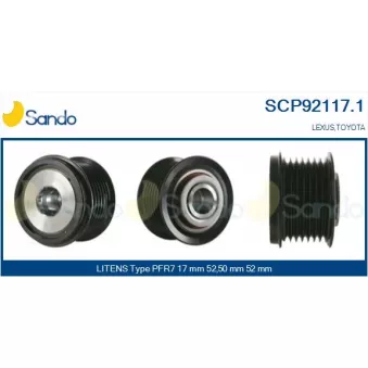 Poulie, alternateur SANDO SCP92117.1