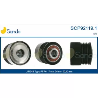 Poulie, alternateur SANDO SCP92119.1