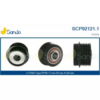 Poulie, alternateur SANDO SCP92121.1