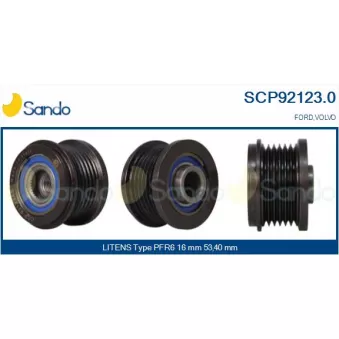 Poulie, alternateur SANDO SCP92123.0