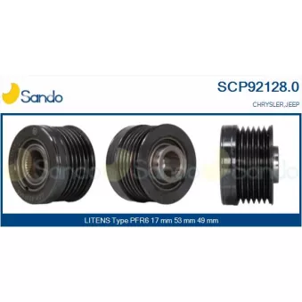 Poulie, alternateur SANDO SCP92128.0