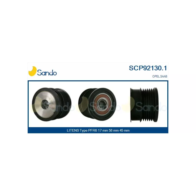 Poulie, alternateur SANDO SCP92130.1