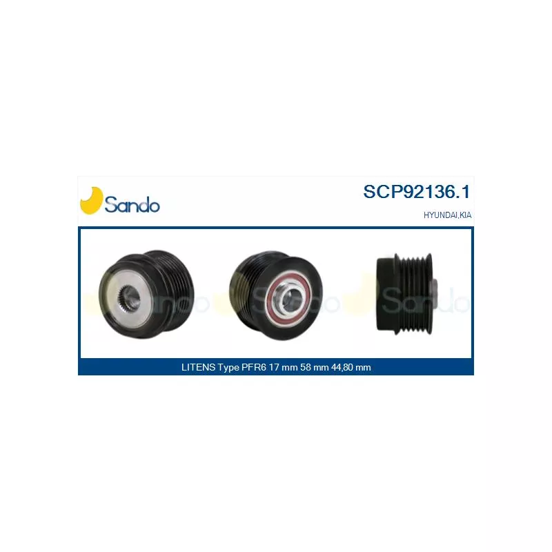 Poulie, alternateur SANDO SCP92136.1