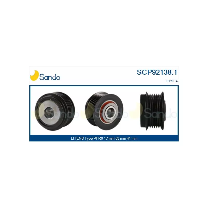 Poulie, alternateur SANDO SCP92138.1