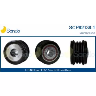 Poulie, alternateur SANDO SCP92139.1